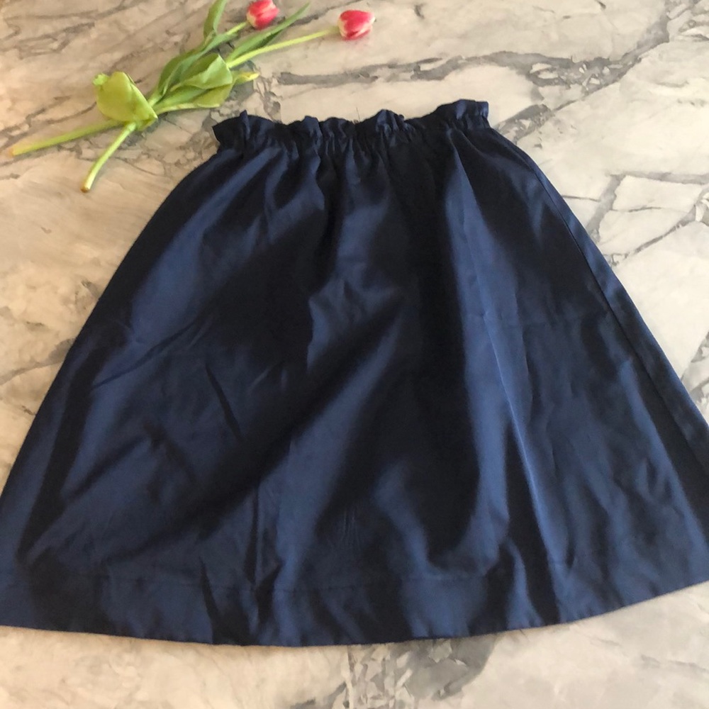 NWOT Miz Wear NY blue synched waist skirt